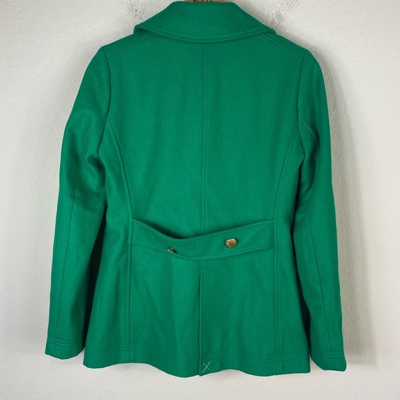 J. Crew Majesty Double Breasted Coat in Kelly Green Size 2 - Picture 8 of 11